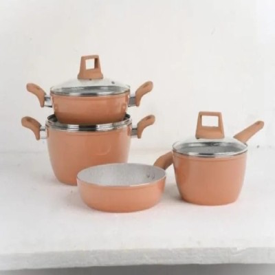 Kiam 7 Piece Ceramic Granite Non Stick Cookware Set