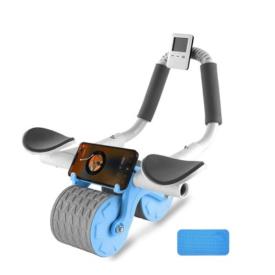 Automatic Rebound Abdominal Wheel, Ab Abdominal Exercise Roller with Elbow Support, Abs Workout Equipment Ab Exercise Roller for Women Men