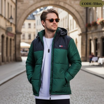 Men’s Insulated Export Hoodie Jackets Tommy(GREEN)-TH 05