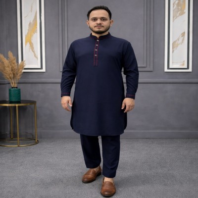 প্রিমিয়াম কাবলি সেট -Navy Blue