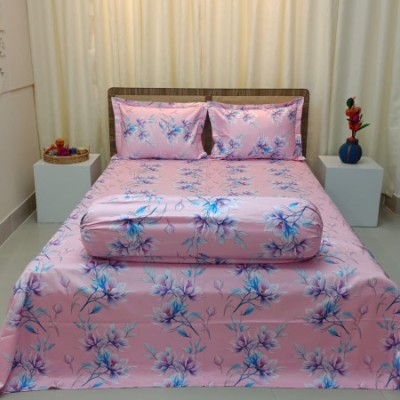 Luxury Twill Cotton Bedsheet King Size ( 4 pcs set)-BR-06