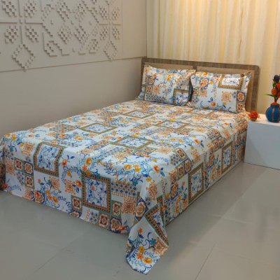 Luxury Twill Cotton Bedsheet King Size ( 3 pcs set)-BR-09
