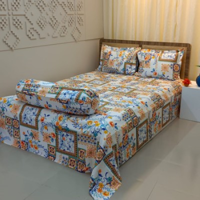 Luxury Twill Cotton Bedsheet King Size ( 4 pcs set)-BR-10