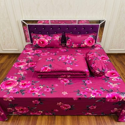 5 Pecs King Size Luxury Couple Comforter Set - 203