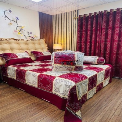 5 Pecs King Size Luxury Couple Comforter Set - 217